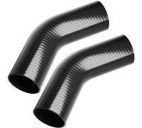 2 Pack - 45 Degree Silicone Turbo and Coolant Reinforced Hose Elbow ID: 45mm - Black