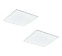 2 Pack 450mm Modern White Slim Square Led Ceiling Light - 20W 4000K