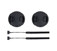 2-Pack 46mm Front Lens Cap Cover with Deluxe Cap Keeper for Nikon Z30 Z50 Z50II Z fc Zfc with Z DX 16-50mm Kit Lens for Panasonic G7 with Lumix 14-42mm Kit Lens and More Lenses with 46mm Filter Thread