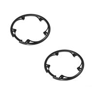 2-Pack 48T Chainring Guard with Holes, ABS Plastic Crankset Cover for Mountain For Bike and Folding, Black Sprocket Protector Shield