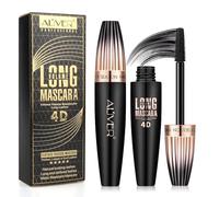 2 Pack 4D Silk Fiber Big Eye Lash Mascara, Mascara Black Volume And Length Intense Long Lasting, Waterproof No Clumping, Lengthening Thicking Volumizing Luxuriously Longer Mascara