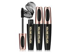2 Pack 4D Silk Fiber Black Mascara - Waterproof, Smudge-Proof, Lengthening & Thickening, All Day Long-Lasting Full Lash Extensions