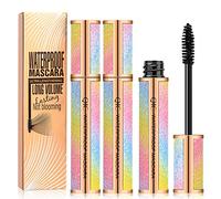 2 Pack 4D Silk Fiber Lash Mascara Black, Waterproof, Longer & Thicker Lashes, Voluminous Eyelashes, Clump-Free, Long-Lasting, Natural Smudge-Proof, Adds Length, Depth and Glamour Effortlessly