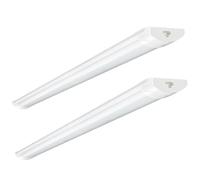 2 Pack 4FT 115cm LED Batten Light,40W 4000LM Linkable LED Tube Light,6500K Daylight Fluorescent Lights,Hanging or Surface Mounted Strip Lights for Office Garage Workshop