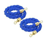 2-Pack 4ft Braided Crowd Control Rope with Hooks - Barrier Cords for Events Theatres & Hotels Stylish Divider Ropes for Queue Management and Space nization