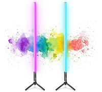2 Pack 4ft Portable Battery Powered Tube Light 120cm Handheld LED Tube Lights with Tripods, 500 Vivid Effects, for DJ Lighting, Dance Club and Photography， Light Painting， YouTube， Night Bar, Party