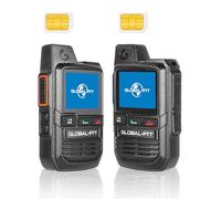 2-Pack 4g LTE Global Walkie Talkies with Sim Cards - Handheld PoC Two Way Radios Unlimited Range - Rechargeable PTT Push to Talk Over Cellular Radio Long Range (2)