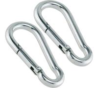 2 PACK 4mm Quality Stainless Steel Carbine Wire Rope Clip Hook Carabina