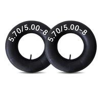 2-Pack 5.00-8 Inner Tube, Straight Valve Stem for Lawn Mower, Golf Cart, Utility Trailer and Mobility Scooter Tires