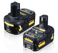 2 Pack 5.0Ah 18V Lithium Battery Replacement for Ryobi Battery P104 P108 P102 P103 P105 P107 P109 P122 BPL-1815 BPL-1820G BPL18151 BPL1820