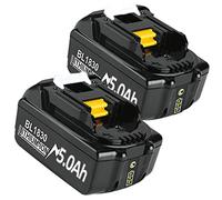 2 Pack 5.0Ah BL1830 Replacement Battery Compatible with Ma-kita 18V Batteries BL1850 BL1830 BL1850B BL1860B BL1860 BL1830B BL1840 BL1820 BL1815 BL1835 BL1845