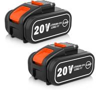 2-Pack 5.0Ah Replacement Battery for Worx 20V Tools - Compatible with WA3553, WA3551, WA3572, WX390, WX176, WX178, WU268, WX166.4, WX372.1, WX800, WG2 59E