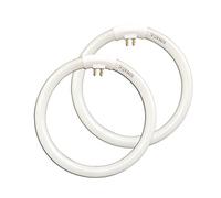 (2 Pack) 5.5 inch OD, 4 Pins Inside, T4 12W 6400k Circular Bulb Replacement for Conair Makeup Mirror, Round Fluorescent Lamps- FC121