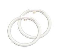 2 Pack 5.5 inch OD, 4 Pins Inside, T4 12W 6400k Circular Bulb Replacement for Makeup Mirror, Round Fluorescent Lamps