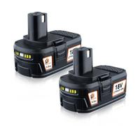 2 Pack 5.5Ah P108 Replacement Battery for Ryobi 18V Battery (2) | Compatible for Ryobi BPL-1815 BPL-1820G BPL1820 BPL18151 P102 P107 Cordless Power Tool with Indicator light