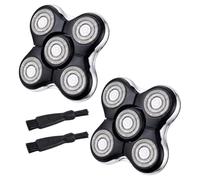 2-Pack 5 Dual Track Shaver Blades for Remington Balder Pro XR7000 RX5 | 2-pack electro-polished Silver razor blades offer a mirror-smooth glide over ears and neck curves with no friction heat