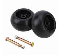 2 Pack 5 Inch Deck Wheels and Axle Bolt for Hustler for Murray Ride On Mowers, Black Replacements Parts for Lawn Tractor Decks