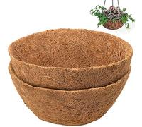 2 Pack 5 Inch Hanging Basket Coco Liners Replacement, Natural Round Coconut Coco Fiber Planter Basket Liners for Hanging Basket Flowers/Vegetables (13CM)