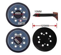 2-Pack 5-Inch Orbital Sander Replacement Pads with 8-Hole Dust Extraction, Heavy-Duty Metal Backing & Soft Rubber Construction for De