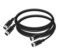 2-Pack 5-Pin MIDI Cable, 3-Feet Male to Male 5-Pin MIDI Cable for MIDI Keyboard,Keyboard Synth, Synth, Synth