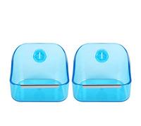(2 Pack) 5" x 3-3/4" x 4" CalPalmy Food and Water Bowl for Rabbit, Chinchilla, Guinea Pig - The Best Tip-Proof, Clip-On Food Dishes for Rabbits and Small Pets