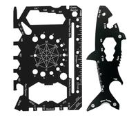 (2 Pack) 50 in 1 Multitool Wallet Card Tool and Shark-Shaped 15 in 1 Multi Tool, Mens Gifts, Birthday Gifts for Him,Valentines Day,Secret Santa Gifts for Men