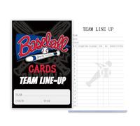 2 Pack 50 Pages Baseball Softball Lineup Cards 4 Part Carbonless Copies 5.5x8 Inch - Player Roster Baseball Scorebook Coaching Accessories Ball Games Supplies for Coaches Umpires
