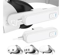 2-Pack 5000mAh Battery Pack for Meta/Oculus Quest 3S/3/2, 18W PD Fast VR Charger, Extended 4-8H Playtime, Dual Fast Charging, Clip-On Power Banks, Lightweight & Safe, Meta Quest 3S/3/2 Accessories