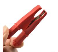 2 Pack 50A 1000V Insulated Clips for Automotive Battery Testing - Red/Black, 75mm Length, Nickel-Plated Copper Tips, 25mm Jaw Opening