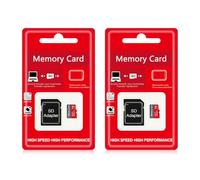 2 Pack 50GB TF Card with SD Adapter Ultra High Speed TF Memory Card