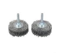 2-Pack 50mm Stainless Steel Wire Wheel Brush with 6mm Shank for Die Grinder, Drill & Rotary Tool - High Speed Rust Remover, Deburring & Polishing Wheel for Metal