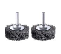 2 Pack 50mm Steel Wire Wheel Brush 6mm Shank for Die Grinder Drill Rotary Tool, Stainless Steel Wire Brush for Rust Removal Deburring Grinding