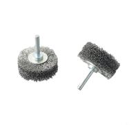 2 Pack 50mm Steel Wire Wheel Brush for Die Grinder Drill Rotary Tool with 6mm Shank, Stainless Steel Wire Brush for Rust Removal, Deburring, Grinding
