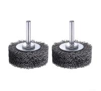 2 Pack 50mm Steel Wire Wheel Brush with 6mm Shank for Die Grinder Drill Rotary Tool, High Hardness Parallel Wire Cup for Rust Removal Deburring Wood Carving Metal