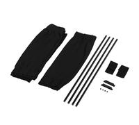 2 Pack 50S Car Sun Shade Window Curtain, Adjustable Windshield Sunshade, Foldable Anti - UV Heat Insulation Privacy Visor for Most Cars SUV with Height 14.96-16.54 (Black)