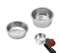2 Pack 51mm Stainless Steel Espresso Portafilter Baskets Single Double Cup | Precision punched for even extraction, food-grade finish, heat-resistant, easy to clean, fits high-pressure coffee makers.