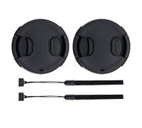 2-Pack 55mm Front Lens Cap Cover with Keeper for 55mm DSLR Mirrorless Lens | for Nikon D3500 D3400 D5600 D7500 with AF-P 18-55mm Kit Lens, Sony A7 A7II A7III A7IV A7V with FE 28-70mm Kit Lens & More