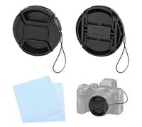 2 Pack 55mm Lens Cap with Cleaning Cloth and Rope for Nikon Canon Sony DSLR Compatible with Sony ALC-F55S Lens Cap for Nikon D7200 D5600 D5500 D5300 D3500 D3400 D3300 Camera & Other 55mm Thread Lenses
