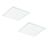 Loops 2 PACK 595mm Sleek Ceiling Light White Slim Square Low Profile 33W LED 4000K Loops White