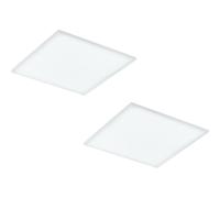 Loops 2 PACK 595mm Sleek Ceiling Light White Slim Square Low Profile 33W LED 4000K Loops White