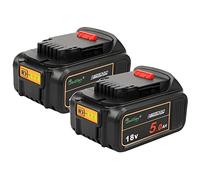 2-Pack 5Ah Li-ion Replacement Battery for Dewalt 18V DCB184 200 Tools