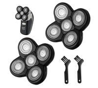 2 Pack 5D Blade Shaver Replacement Head Heads, Universal 5D Blade Replacement Heads for Bald Men Replacement Easy Install Electric Razor Shaver Head for Wet&Dry Head Shaver and Face, Black