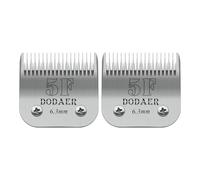 2 Pack 5F Detachable Pet Dog Grooming Ceramic Blades,Compatible with Heiniger,Andis,Oster A5,Wahl KM-10 Series,Size 5F Blade 1/4-Inch 6.3MM Cut Length