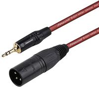 2-Pack 5ft 3.5mm Stereo Jack to XLR Balanced Male Cable with 24 AWG Copper Wire