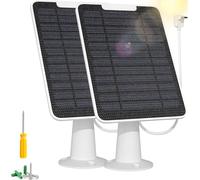 2 Pack 5W Arlo Essential Solar Panel Charger, Solar Panel Charger Compatible with Arlo Essential Spotlight/XL Spotlight Camera, IP65 Waterproof 10ft Micro USB Cable & Wall Mount(Not for 2K/2nd Gen)