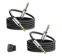 2 Pack 6.35mm to 6.35mm Cable, 1/4 Inch TRS Stereo Audio Cable 2M, Mal