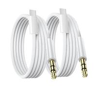 (2 Pack 6.6ft) Aux to USB C Cable, Aux Cord for iPhone 16/15, USB C to 3.5mm Male Audio Jack Cable Compatible for Car/iPhone 16 Plus /16 Pro Max/Samsung Galaxy S23 S22 Note 20/ Pixel 5 XL