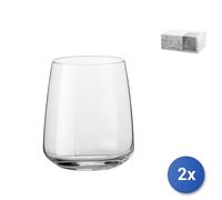 2 Pack 6 Glasses Nexo Water Glassware 36 cl Transparent Bormioli Rocco