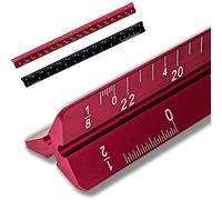 2 Pack 6 Inch Architectural Rulers, Small Scale Ruler Pocket Mini Engineer Scale Ruler For Architects Engineering, Artists, Draftsman Drawing, Laser-e