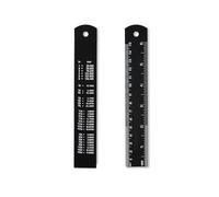 2-Pack 6 Inch Metal Ruler Set, 150mm Straight Edge Rule - Dual Scale Metric & Imperial, Laser Engraved Edge-to-Edge Measuring for School, Crafting, Geometry & Gifts